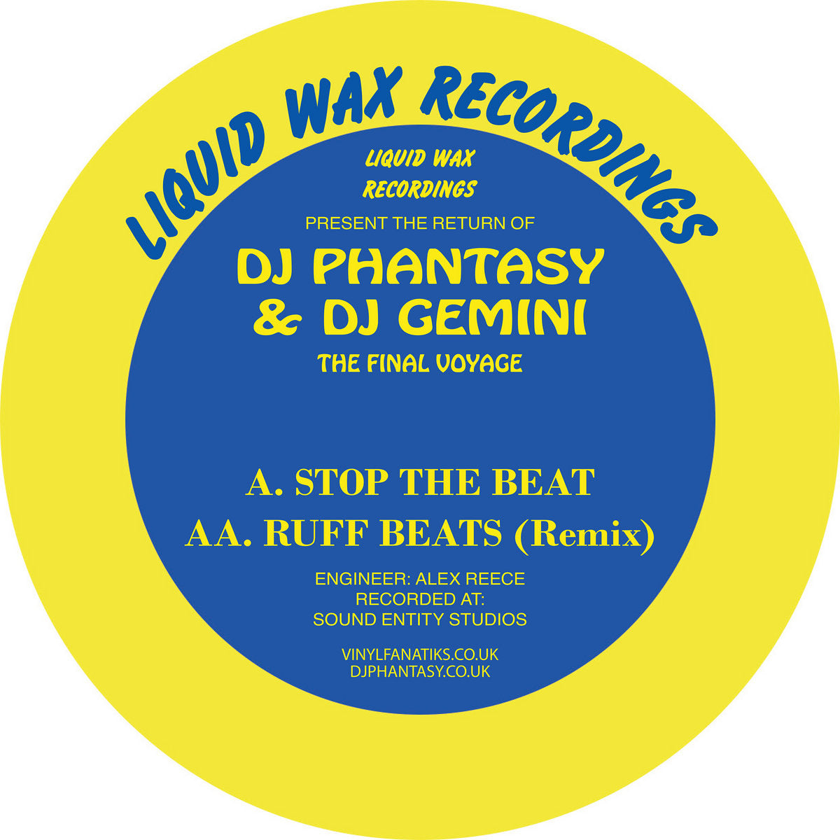 DJ PHANTASY & GEMINI 'THE FINAL VOYAGE' 12" (YELLOW)