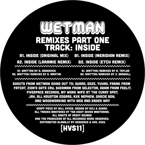 WETMAN 'INSIDE / REMIXES' 12"