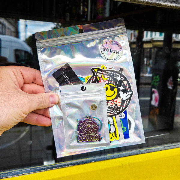 STICKER ARCHIVE PACK & ANODISED KEYRING