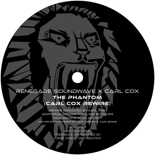 *PRE-ORDER* RENEGADE SOUNDWAVE / CARL COX / MR.C 'THE PHANTOM / PROBABLY A ROBBERY' 12"