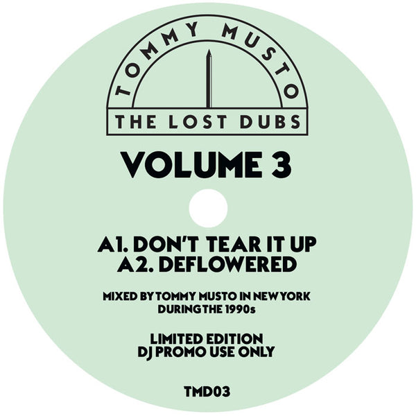 TOMMY MUSTO 'THE LOST DUBS - VOL 3' 12"