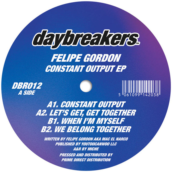 *PRE-ORDER* FELIPE GORDON 'CONSTANT OUTPUT EP' 12"
