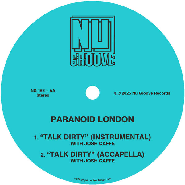 *PRE-ORDER* PARANOID LONDON & JOSH CAFFE 'TALK DIRTY / REVOLUTION' 12"