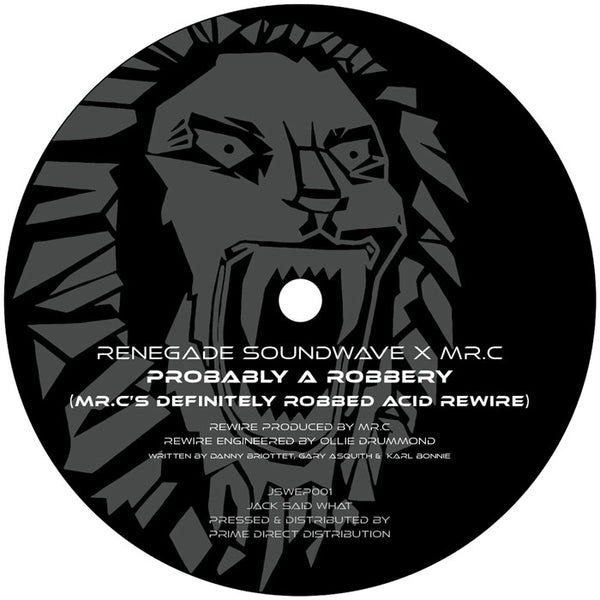 *PRE-ORDER* RENEGADE SOUNDWAVE / CARL COX / MR.C 'THE PHANTOM / PROBABLY A ROBBERY' 12"