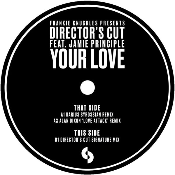 *PRE-ORDER* FRANKIE KNUCKLES PRESENTS DIRECTOR'S CUT 'YOUR LOVE FT. JAMIE PRINCIPLE' 12" [CLEAR WAX]