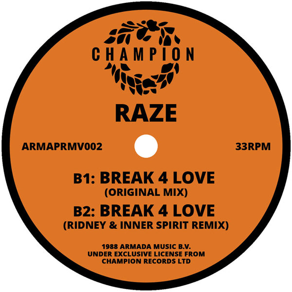 RAZE 'BREAK 4 LOVE (REMIXES & ORIGINAL)' 12"