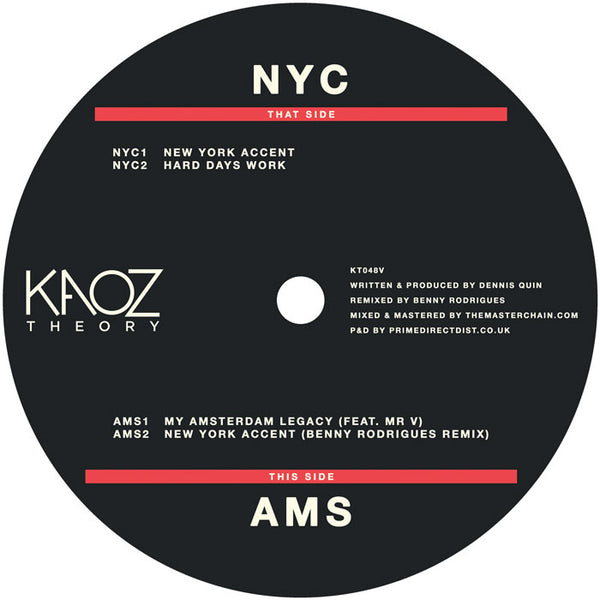 DENNIS QUINN 'NEW YORK TO AMSTERDAM' 12"