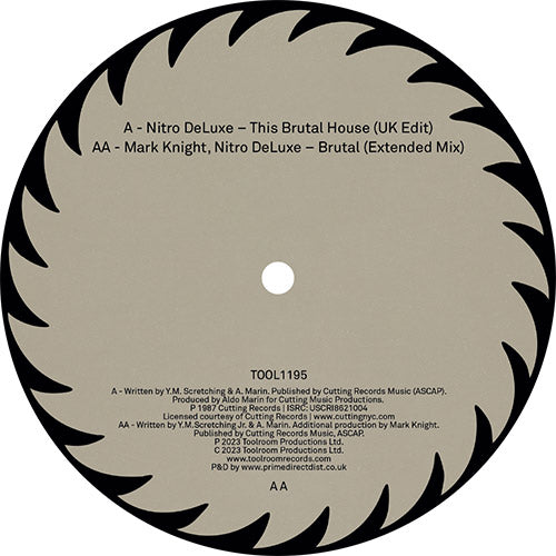 NITRO DELUXE / MARK KNIGHT 'THIS BRUTAL HOUSE' 12" (SAW SHAPED VINYL)