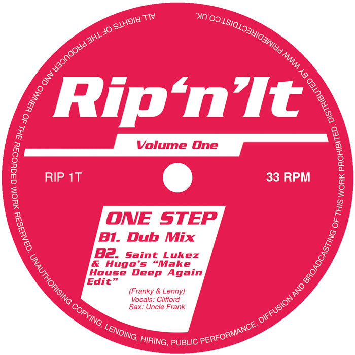 *PRE-ORDER* RIP 'N' IT 'ONE STEP' 12"