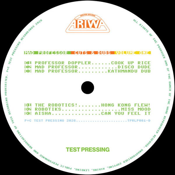 *PRE-ORDER* MAD PROFESSOR 'CUTS & DUBS – VOLUME ONE' 2X12"