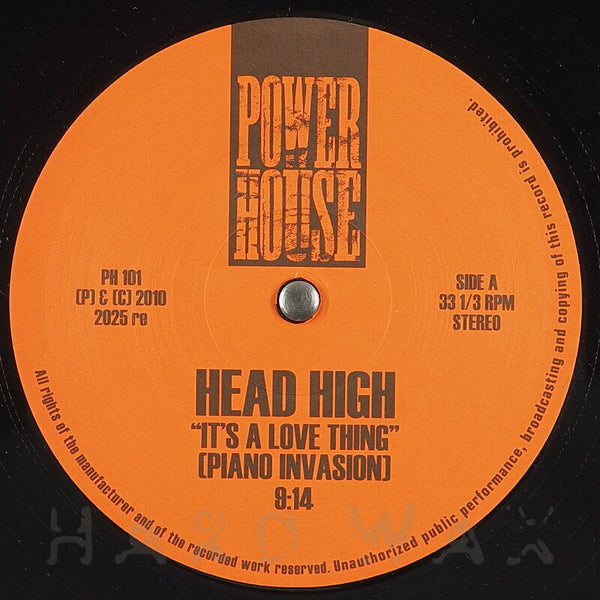 *PRE-ORDER* HEAD HIGH 'IT’S A LOVE THING (PIANO INVASION)' 12"
