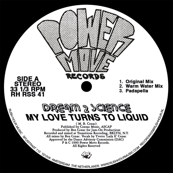 *PRE-ORDER* DREAM 2 SCIENCE 'MY LOVE TURNS TO LIQUID' 12"