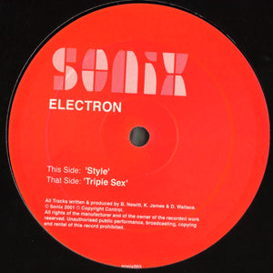 ELECTRON 'STYLE / TRIPLE SEX' 12"