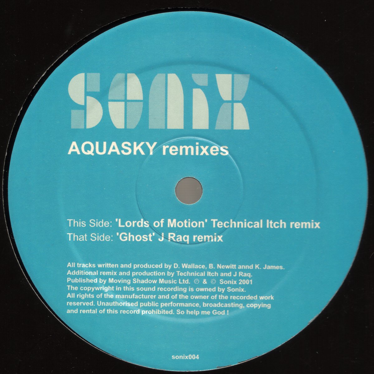 AQUASKY 'GHOST / LORDS OF MOTION (REMIXES)' 12"