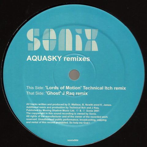 AQUASKY 'GHOST / LORDS OF MOTION (REMIXES)' 12"