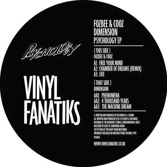 FOZBEE & COOZE / DIMENSION 'PSYCHOLOGY EP' 12