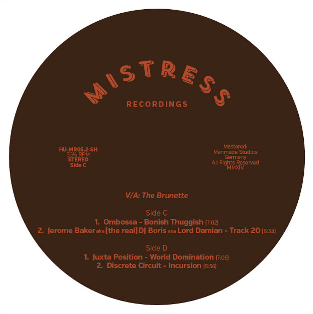 Various Artists 'Mistress 5.2 (The Brunette)' 12"(Repress) [Import]
