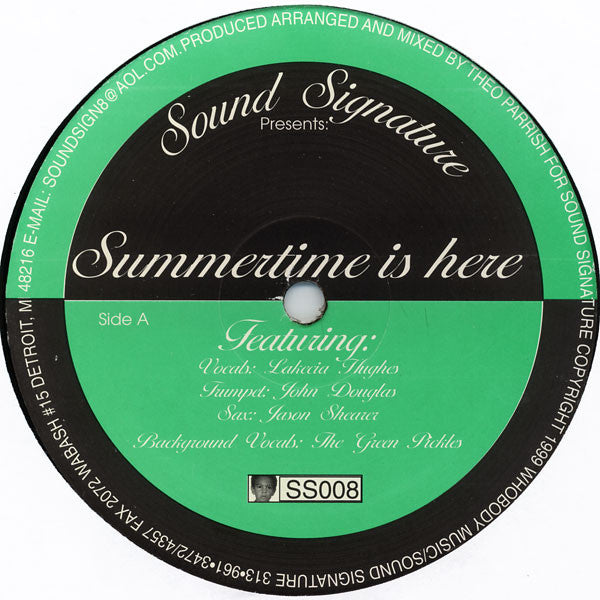 Theo Parrish 'Summertime Is Here' 12" (Reissue)