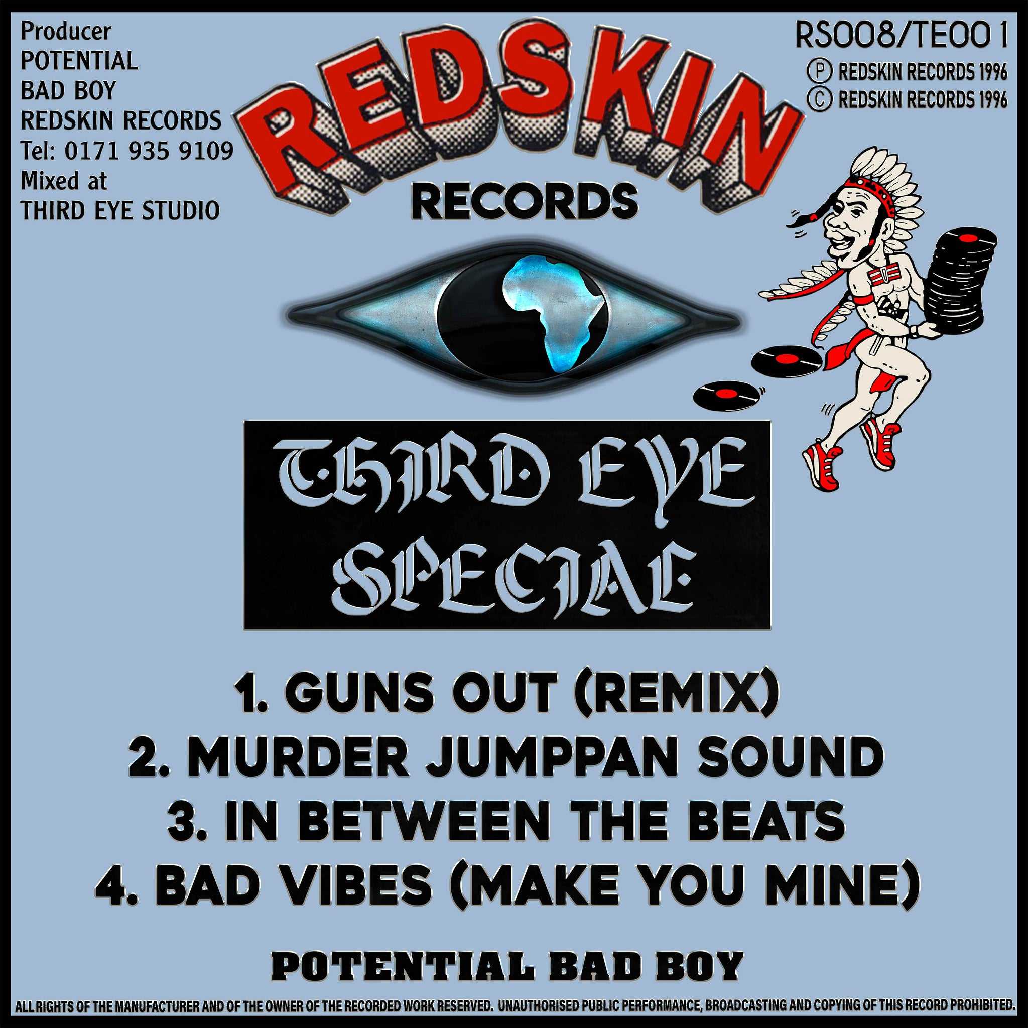 POTENTIAL BAD BOY & BAD VIBES 'THIRD EYE SPECIAL' 12" (REISSUE)