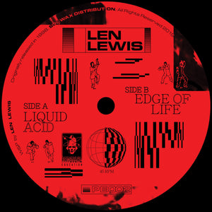 LEN LEWIS 'LIQUID ACID / EDGE OF LIFE' 12" (REISSUE)