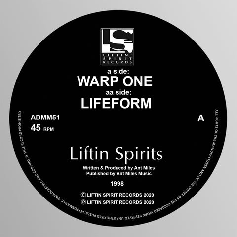 LIFTIN SPIRITS 'WARP ONE / LIFEFORM' 12" (REISSUE)