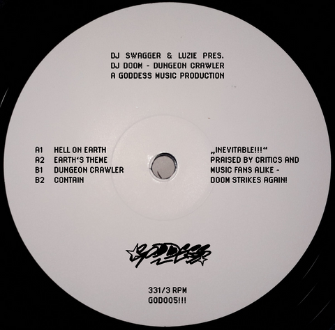 DJ SWAGGER & LUZ1E 'DJ DOOM ~ DUNGEON CRAWLER' 12"