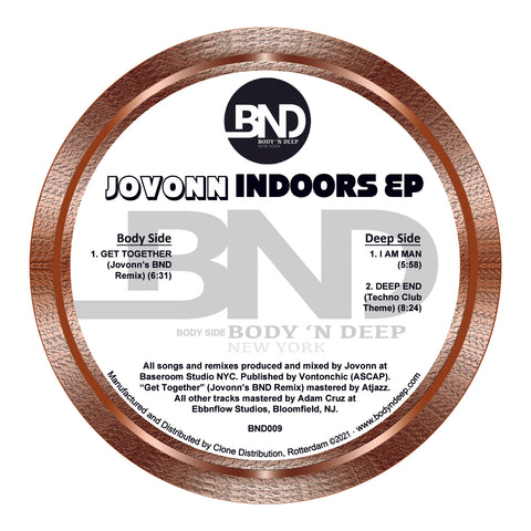 JOVONN 'INDOORS EP' 12" [IMPORT]