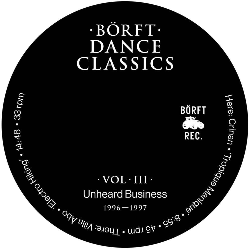CRINAN / VILLA ABO 'Borft Dance Classics Vol 3 - Unheard Business' 12"