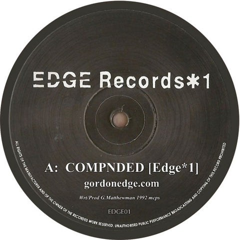 GORDON EDGE 'COMPNDED / KRAFTY KUTS RMX' 12" (REPRESS)
