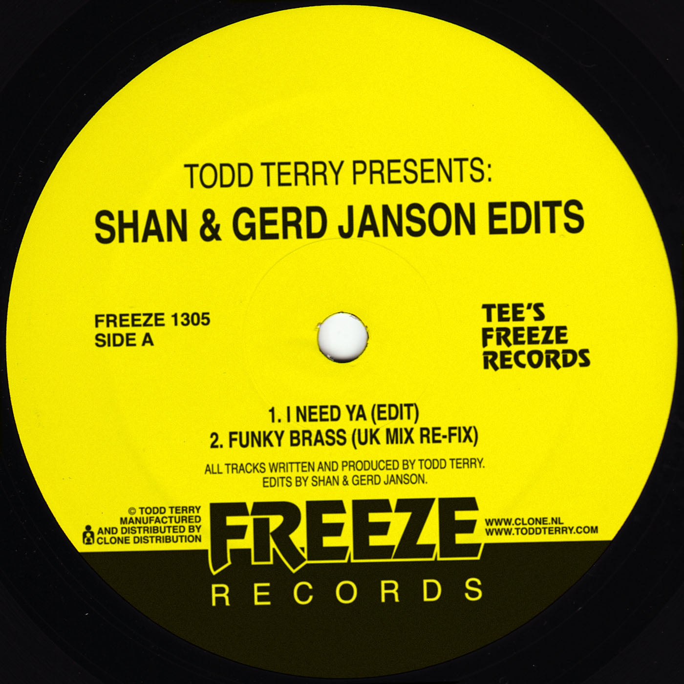 Todd Terry Presents 'Shan & Gerd Janson Edits' 12" (Repress) [Import]