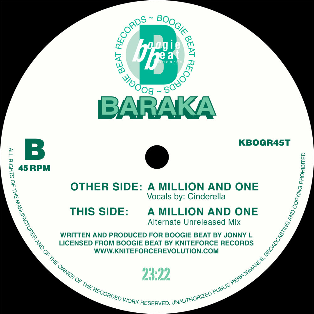 BARAKA 'A MILLION AND ONE EP' 12" (REISSUE)