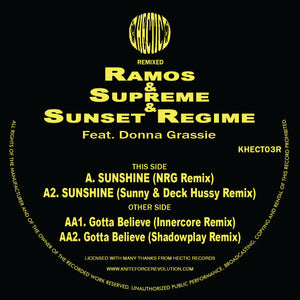 Ramos & Supreme & Sunset Regime ‰Û÷Gotta Believe / Sunshine Remixes EP' 12" [SALE]