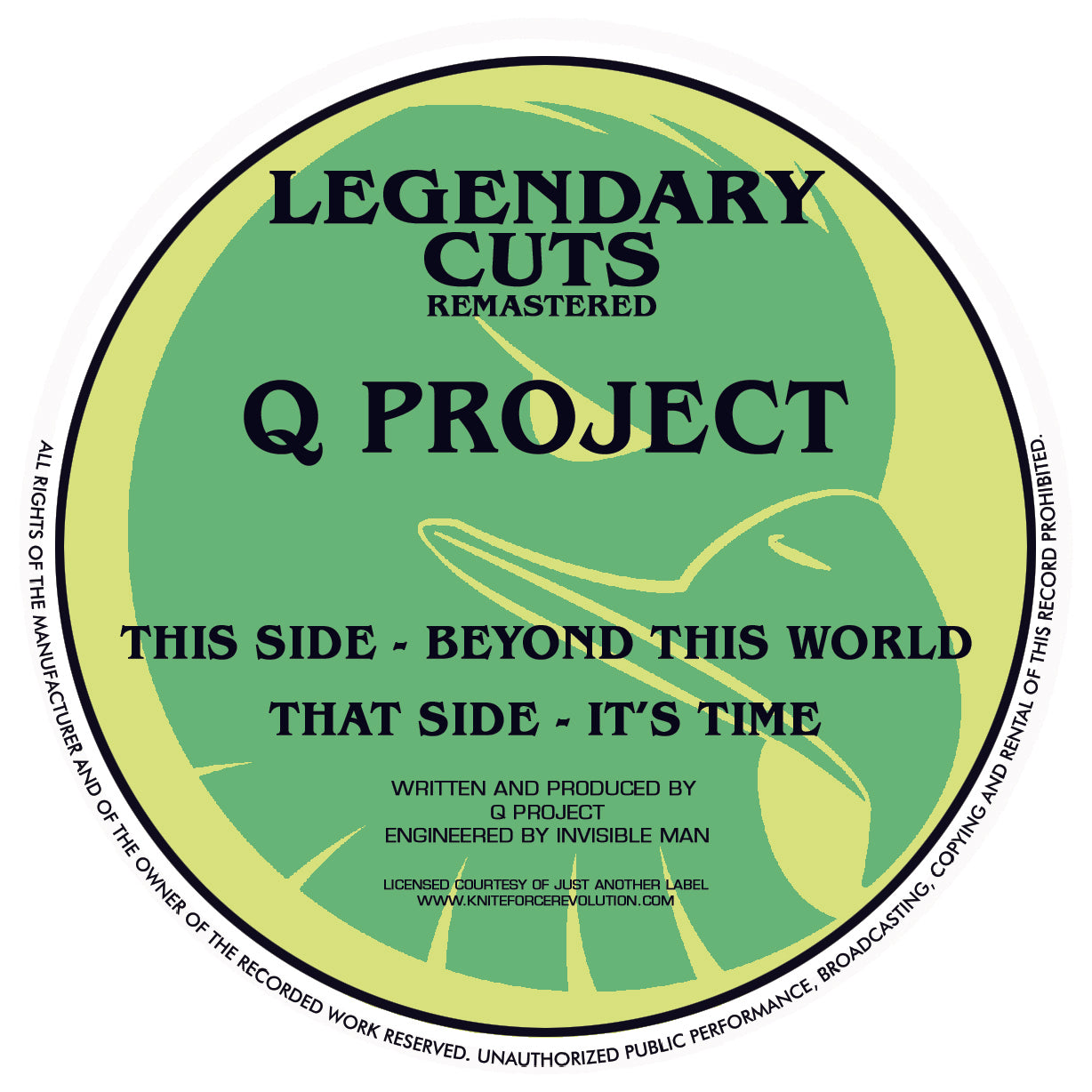 Q PROJECT 'BEYOND THIS WORLD / IT'S TIME' 12" (REISSUE)