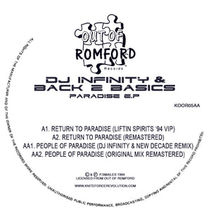 DJ INFINITY & BACK 2 BASICS 'PARADISE EP' 12"