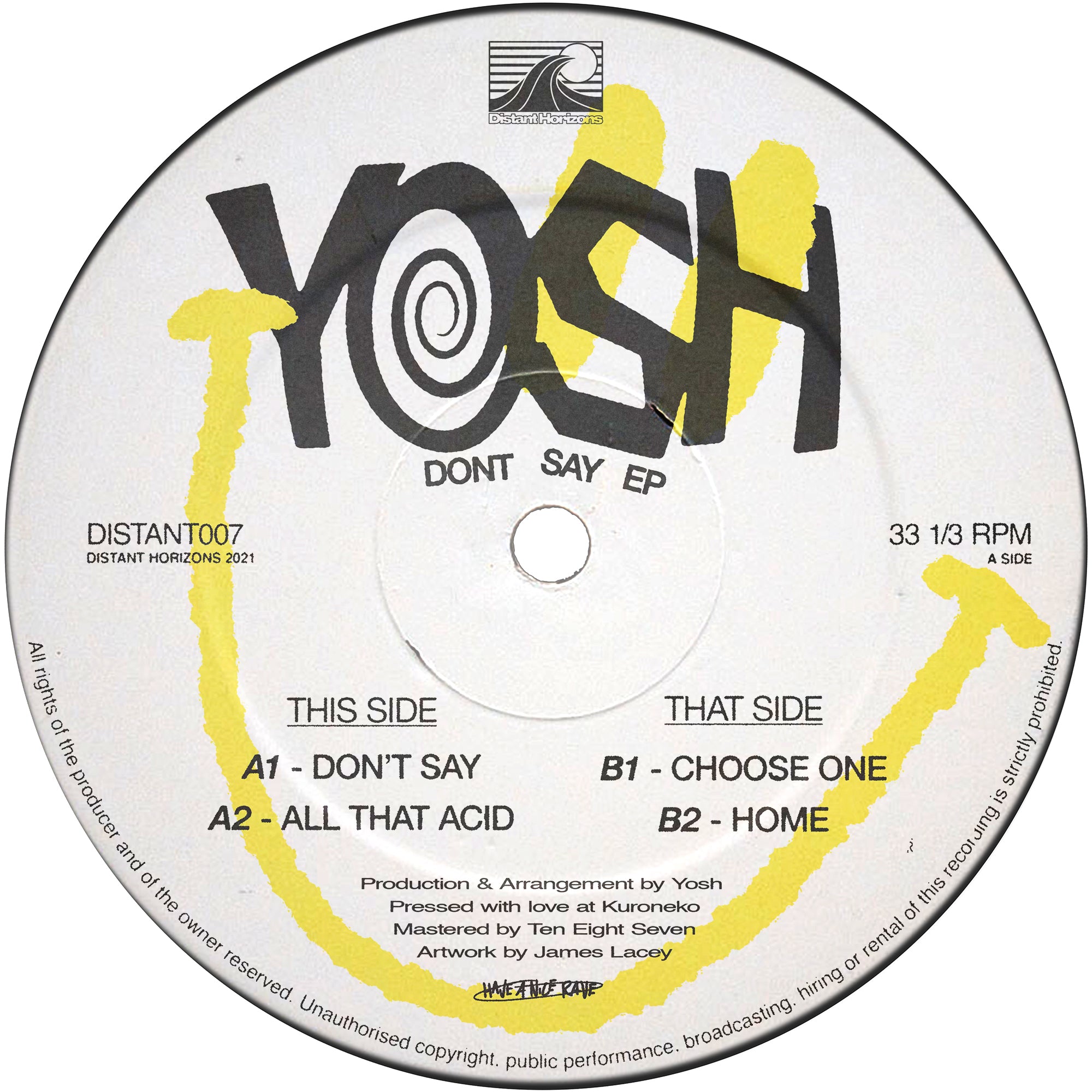 YOSH 'DON'T SAY EP' 12"