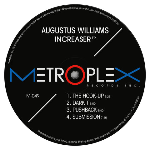 AUGUSTUS WILLIAMS 'INCREASER EP' 12"
