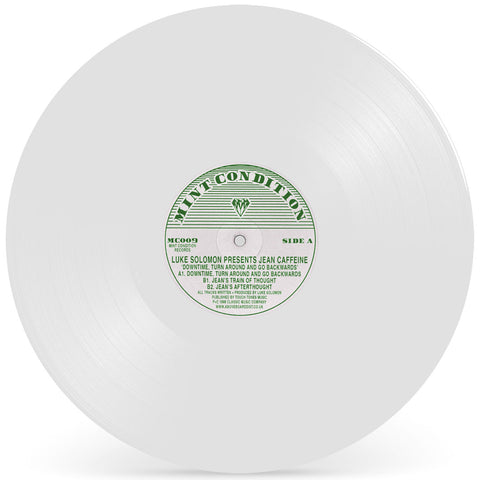 Jean Caffeine 'Downtime, Turn Around And Go Backwards' (White Vinyl Repress) 12"