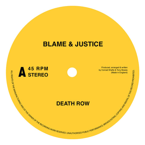 BLAME & JUSTICE 'DEATH ROW / MURDERIN MC' 12"