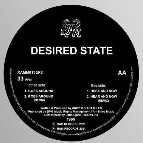 DESIRED STATE 'GOES AROUND / HERE & NOW' 12" (REISSUE)