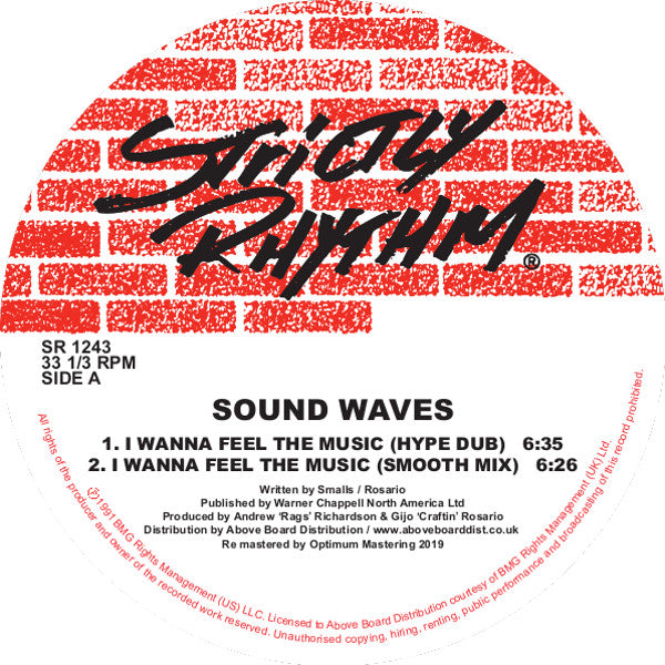SOUND WAVES 'I WANNA FEEL THE MUSIC' 12" (REISSUE)
