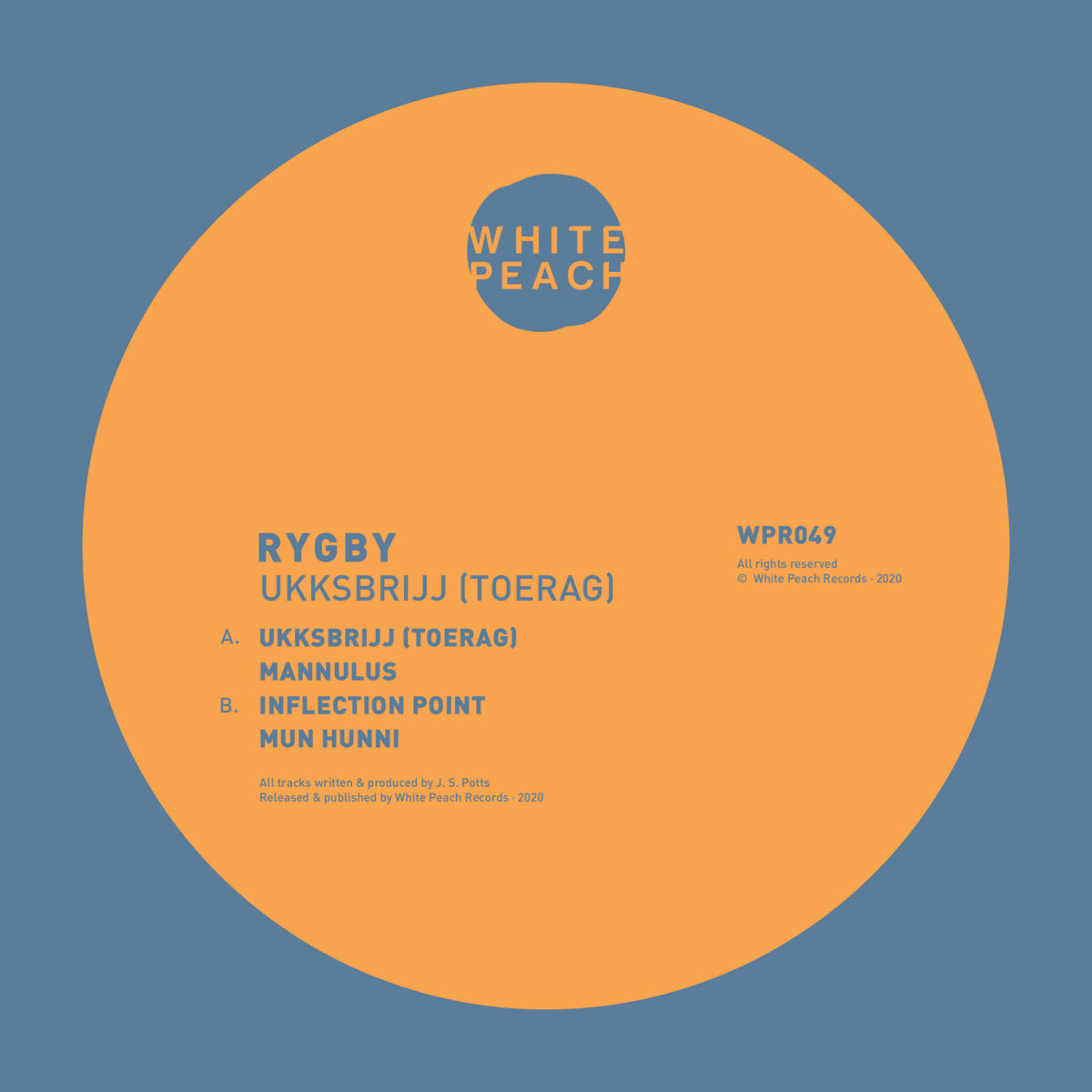 Rygby ' Ukksbrijj (Toerag) EP' 12"