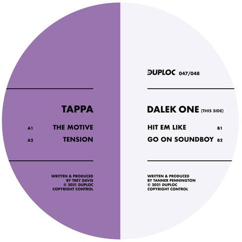 TAPPA & DALEK ONE 'DUPLOC047/048' 12"