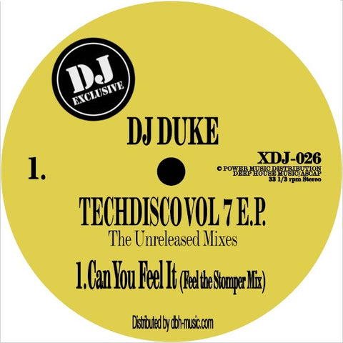 DJ Duke 'Techdisco Vol. 7 E.P (The Unreleased Mixes)' 12"