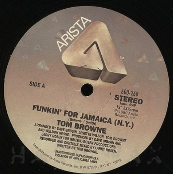 TOM BROWNE 'FUNKIN' FOR JAMAICA (N.Y)' 12" (REISSUE)