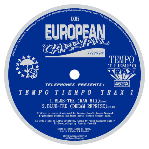 Telephones presents 'Tempo Tiempo Trax 1' 12"