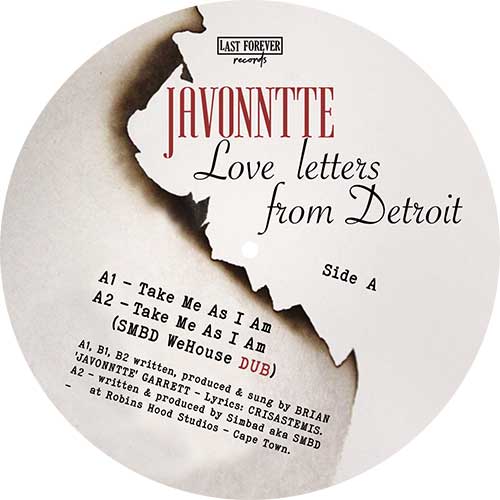 JAVONNTTE 'LOVE LETTERS FROM DETROIT' 12"